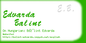 edvarda balint business card